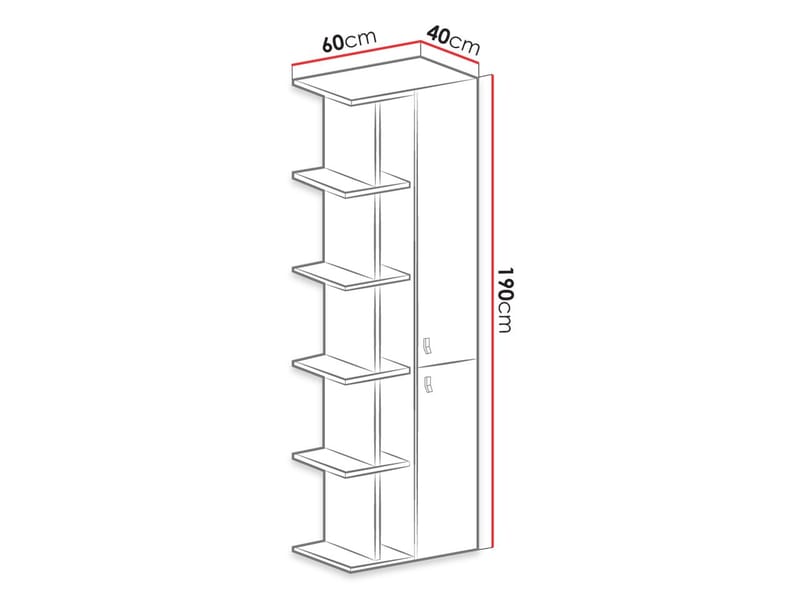 Planeta Bokhylle 60 cm i Tre - Blå|Hvit - Oppbevaring - Hylle - Bokhylle