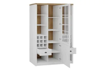 Prowansja Bokhylle 140 cm - Hvit/Tre - Oppbevaring - Hylle - Bokhylle