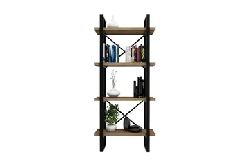 Puqa Bokhylle 66 cm i Valnøtt - Brun - Oppbevaring - Hylle - Bokhylle
