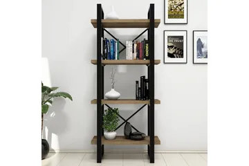 Puqa Bokhylle 66 cm i Valnøtt - Brun - Oppbevaring - Hylle - Bokhylle