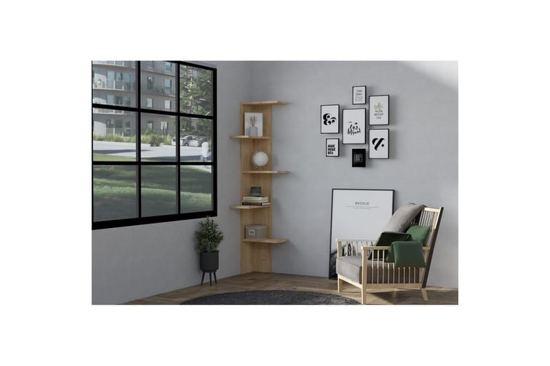 Ruigoord Bokhylle 40 cm - Eik - Oppbevaring - Hylle - Bokhylle