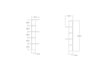 Ruigoord Bokhylle 40 cm - Eik - Oppbevaring - Hylle - Bokhylle