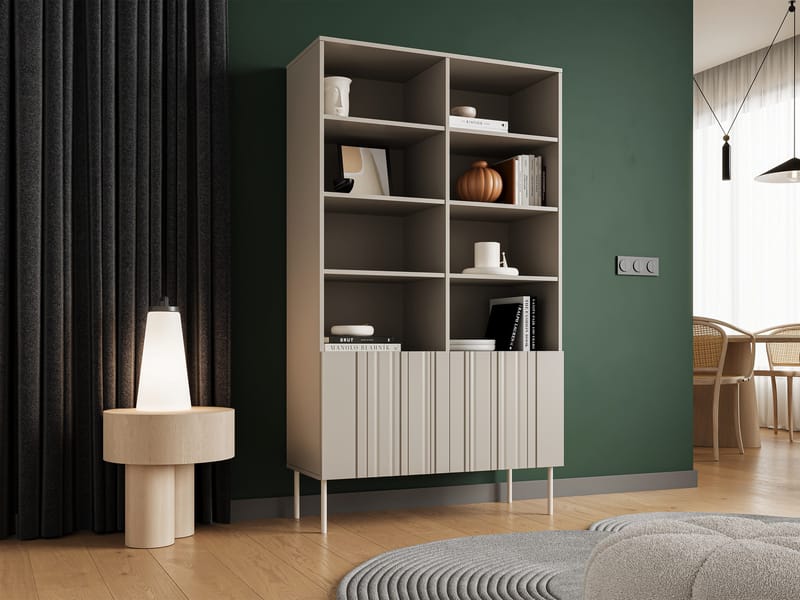 Rynlin Bokhylle 101 cm i Tre - Beige - Oppbevaring - Hylle - Bokhylle