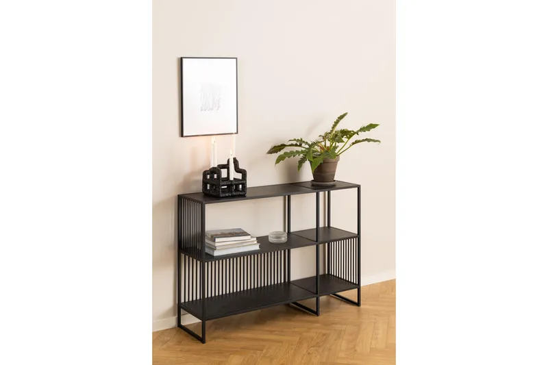 Saklani Bokhylle 120 cm - Svart - Oppbevaring - Hylle - Bokhylle