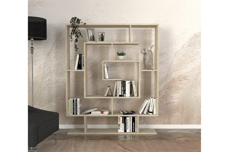 Sarmasik Bokhylle 124,8 cm - Beige - Oppbevaring - Hylle - Bokhylle
