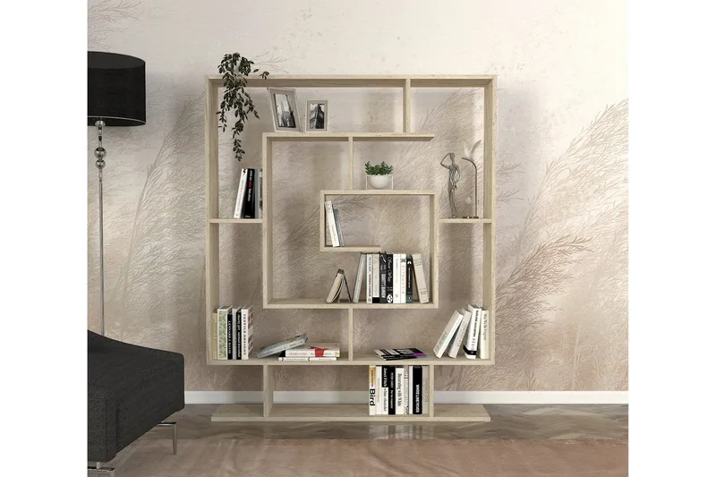 Sarmasik Bokhylle 124,8 cm - Beige - Oppbevaring - Hylle - Bokhylle