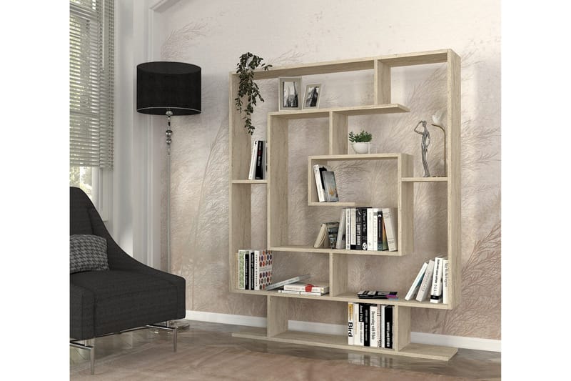 Sarmasik Bokhylle 124,8 cm - Beige - Oppbevaring - Hylle - Bokhylle