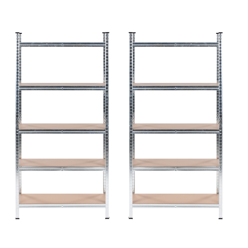Sett med 2 garasjehyller Xitta 75 cm - Sølv/brun - Oppbevaring - Hylle - Hagehylle