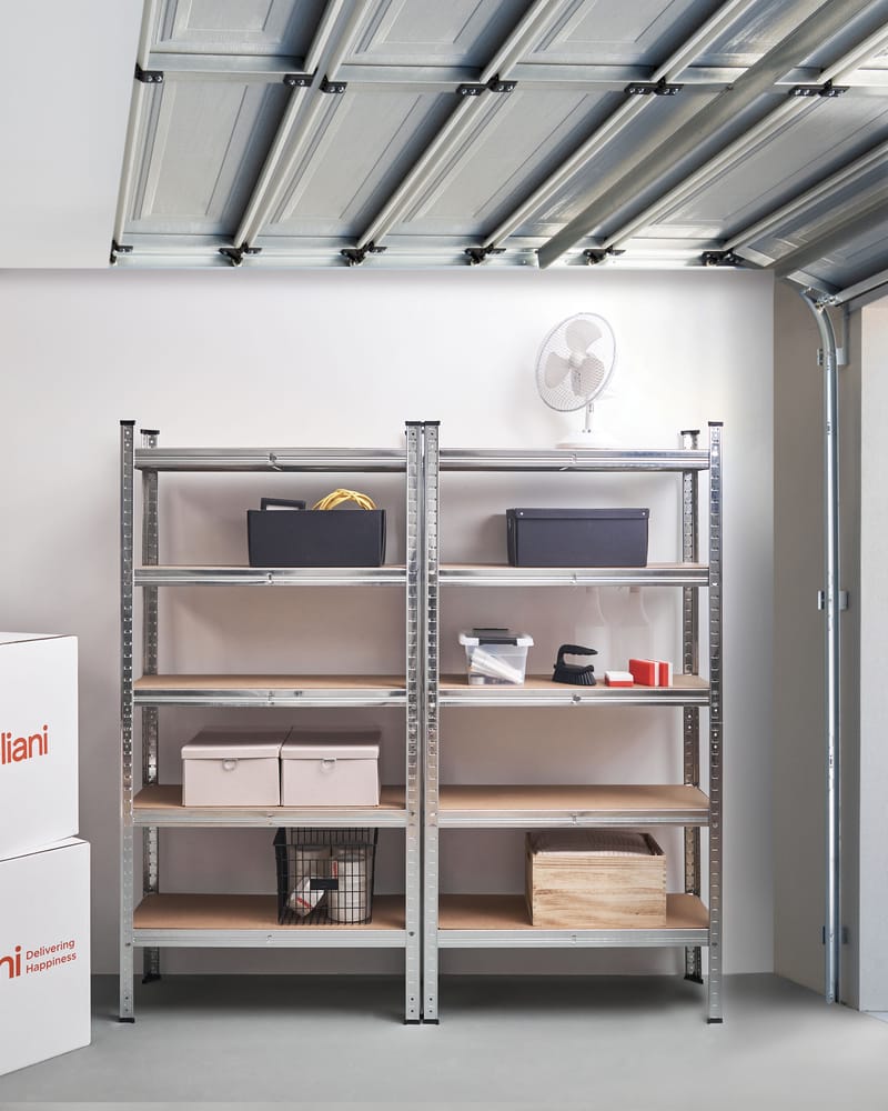 Sett med 2 garasjehyller Xitta 75 cm - Sølv/brun - Oppbevaring - Hylle - Hagehylle