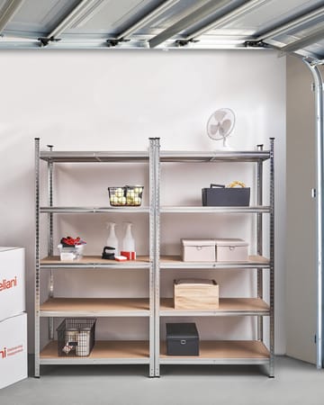 Sett med 2 garasjehyller Xitta 90 cm - Sølv/brun - Oppbevaring - Hylle - Hagehylle