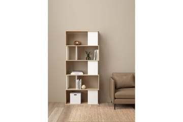 Shivani Bokhylle 80 cm - Natur/Hvit - Oppbevaring - Hylle - Bokhylle