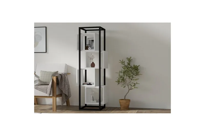 Sivor Bokhylle 44 cm - Hvit - Oppbevaring - Hylle - Bokhylle