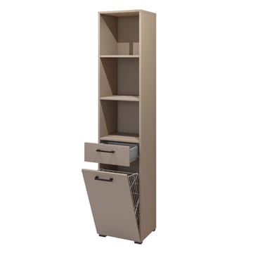 Skap Bokhylle 40 cm med 1 Skuff og 1 Dør i Eik - Taupe - Oppbevaring - Hylle - Bokhylle