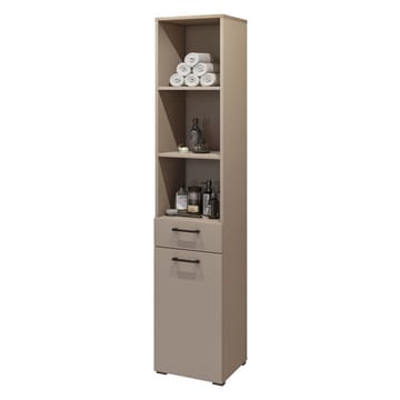 Skap Bokhylle 40 cm med 1 Skuff og 1 Dør i Eik - Taupe - Oppbevaring - Hylle - Bokhylle