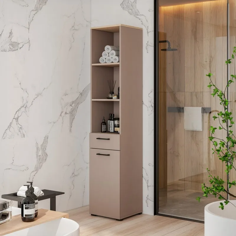 Skap Rosa 1 skuff 1 dør - Oppbevaring - Hylle - Bokhylle