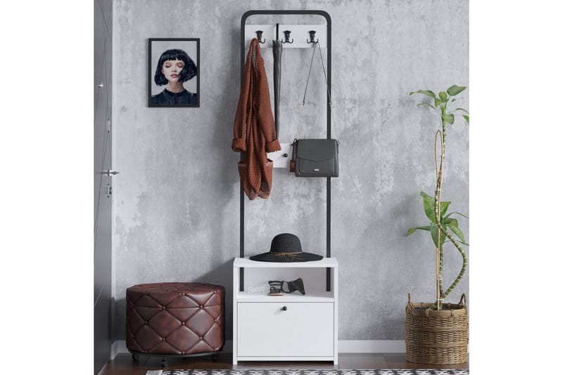 Springhill Hattehylle 50 cm - Svart/Hvit - Oppbevaring - Hylle - Hattehylle