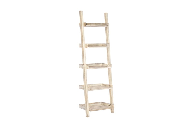 Stigehylle hvit 75x37x205 cm heltre mango - Hvit - Stigehylle & trappehylle