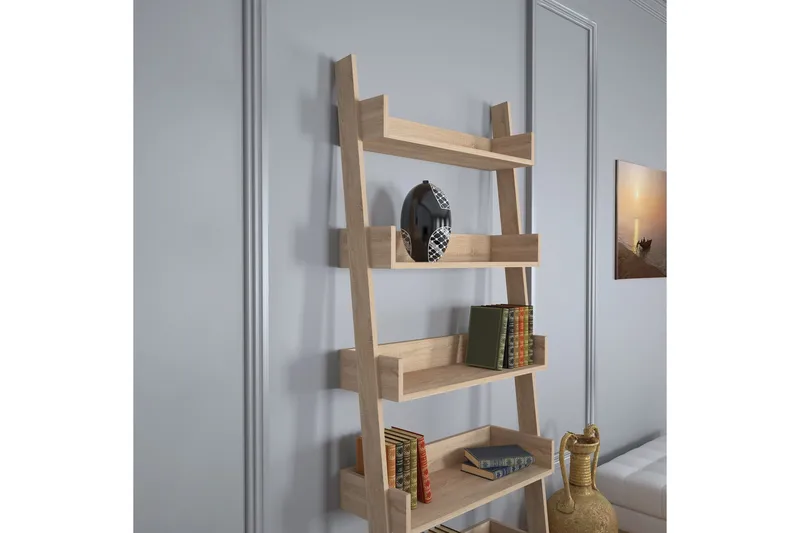 Comfortale Bokhylle - Brun - Oppbevaring - Hylle - Stigehylle & trappehylle