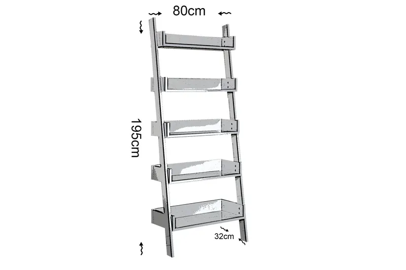 Comfortale Bokhylle - Oppbevaring - Hylle - Stigehylle & trappehylle