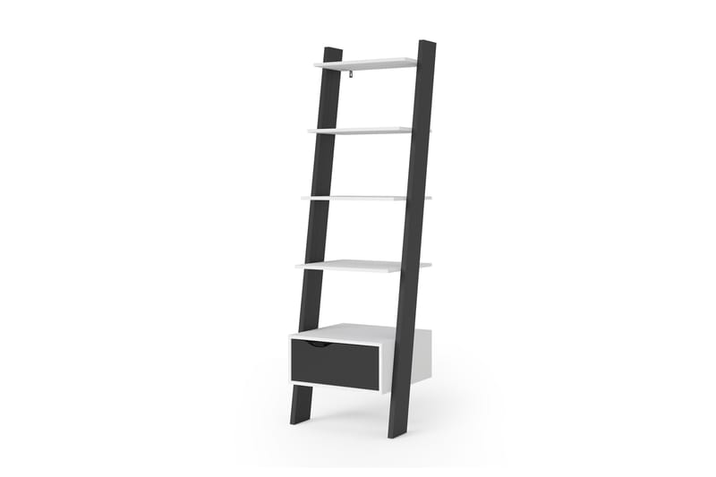 Stigehylle Vasiliki 55 cm - Svart|Hvit - Stigehylle & trappehylle