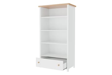 Storys Bokhylle 85 cm i Eik - Hvit - Oppbevaring - Hylle - Bokhylle