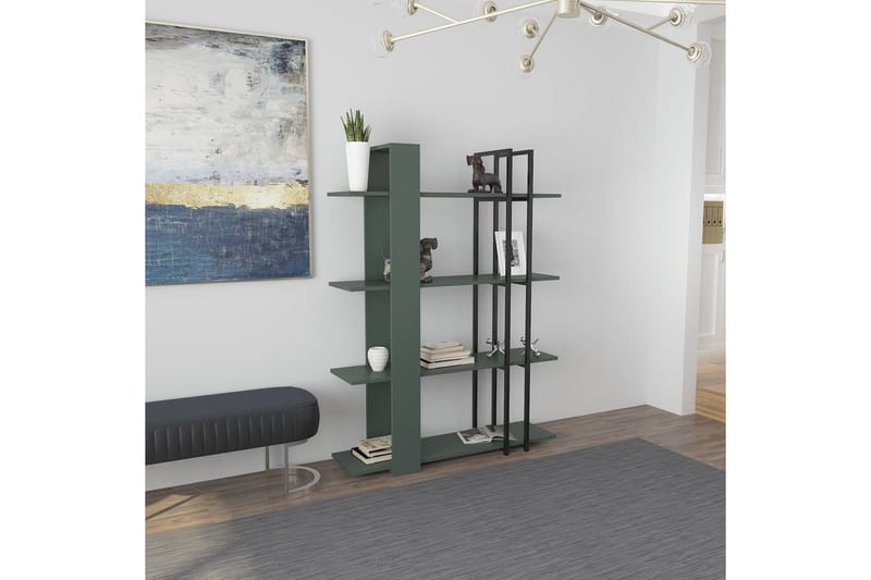 Thyra Bokhylle 120 cm - Grønn/Sort - Oppbevaring - Hylle - Bokhylle