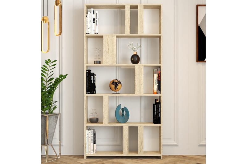 Timiza Bokhylle 90 cm - Beige - Oppbevaring - Hylle - Bokhylle