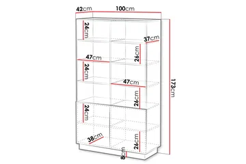 Torvalen Bokhylla 100 cm - Beige - Oppbevaring - Hylle - Bokhylle