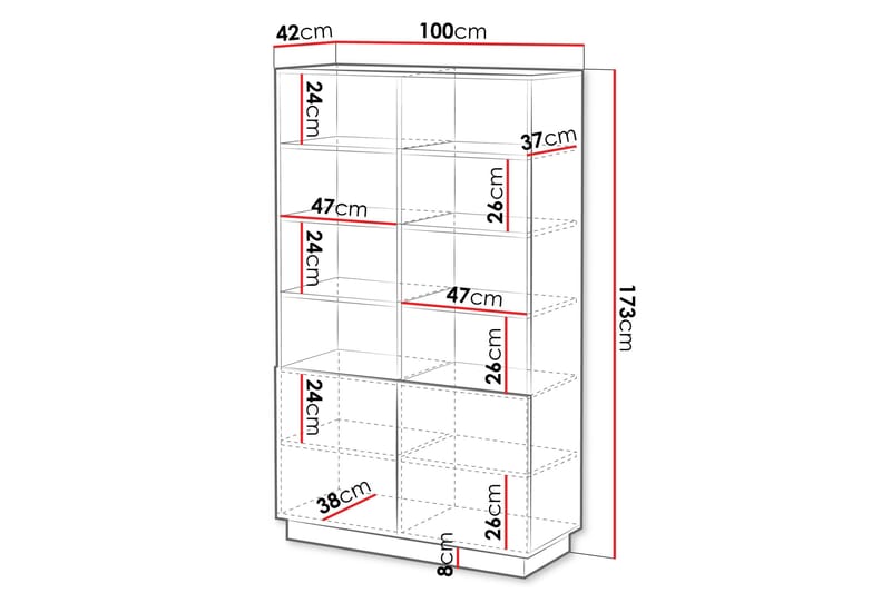 Torvalen Bokhylla 100 cm - Beige - Oppbevaring - Hylle - Bokhylle
