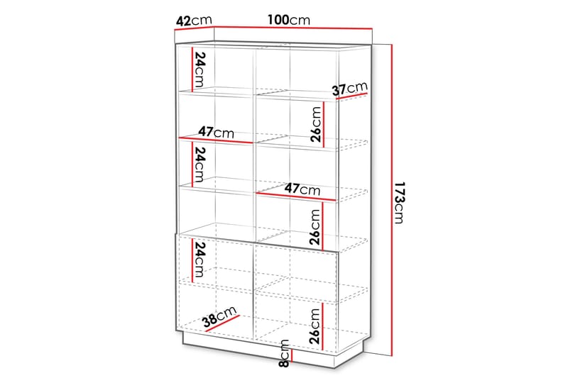 Torvalen Bokhylla 100 cm - Hvit - Oppbevaring - Hylle - Bokhylle
