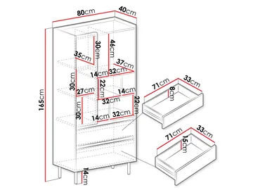 Travic Bokhylle 165 cm - Oppbevaring - Hylle - Bokhylle