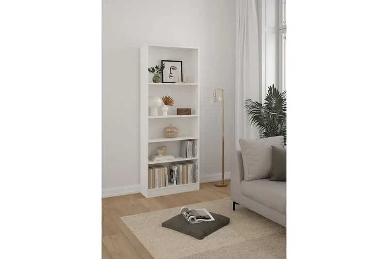 Trysil Bokhylle 79 cm - Hvit - Oppbevaring - Hylle - Bokhylle