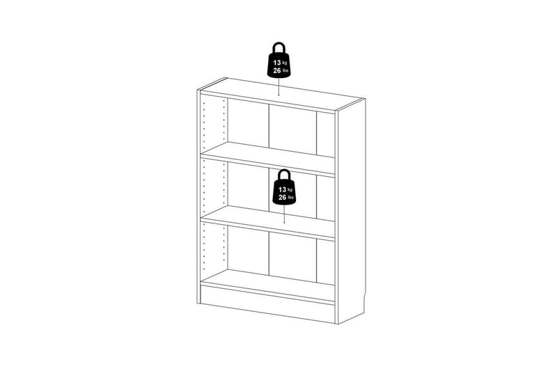 Trysil Bokhylle 79 cm i Eik - Beige - Oppbevaring - Hylle - Bokhylle