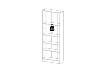 Trysil Bokhylle 79 cm i Eik - Beige - Oppbevaring - Hylle - Bokhylle