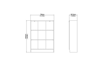Trysil Bokhylle 79 cm i Eik - Beige - Oppbevaring - Hylle - Bokhylle