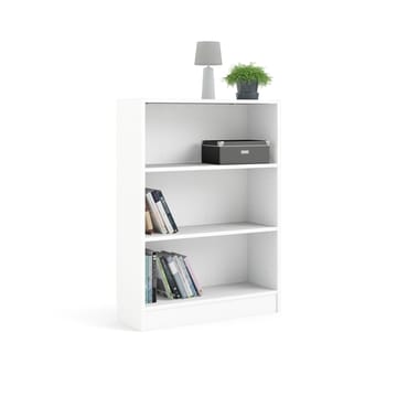Trysil Bokhylle 79 cm med 2 Hyller i Malt Tre - Hvit - Oppbevaring - Hylle - Bokhylle