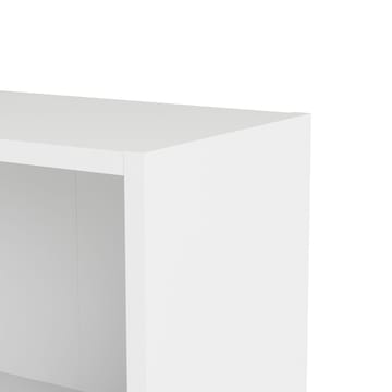 Trysil Bokhylle 79 cm med 2 Hyller i Malt Tre - Hvit - Oppbevaring - Hylle - Bokhylle