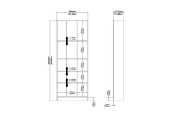 Trysil Bokhylle 79 cm - Natur - Oppbevaring - Hylle - Bokhylle