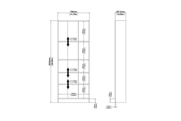 Trysil Bokhylle 79 cm - Natur - Oppbevaring - Hylle - Bokhylle