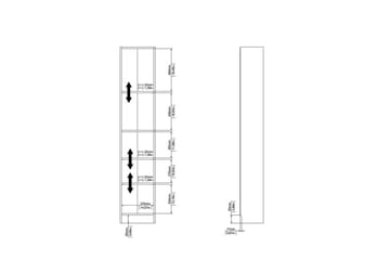 Trysil hylle 40,6x26,75 cm - Eikestruktur - Oppbevaring - Hylle - Bokhylle