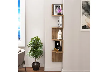 Achnas Vegghylle 30x30 cm 4 Hyller - Mørkebrun - Oppbevaring - Hylle - Vegghylle