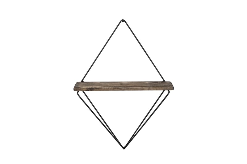 Amstelveen Vegghylle 15x27 cm - Svart / Valnøtt - Oppbevaring - Hylle - Vegghylle