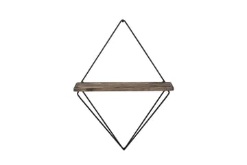 Amstelveen Vegghylle 15x27 cm - Svart / Valnøtt - Oppbevaring - Hylle - Vegghylle