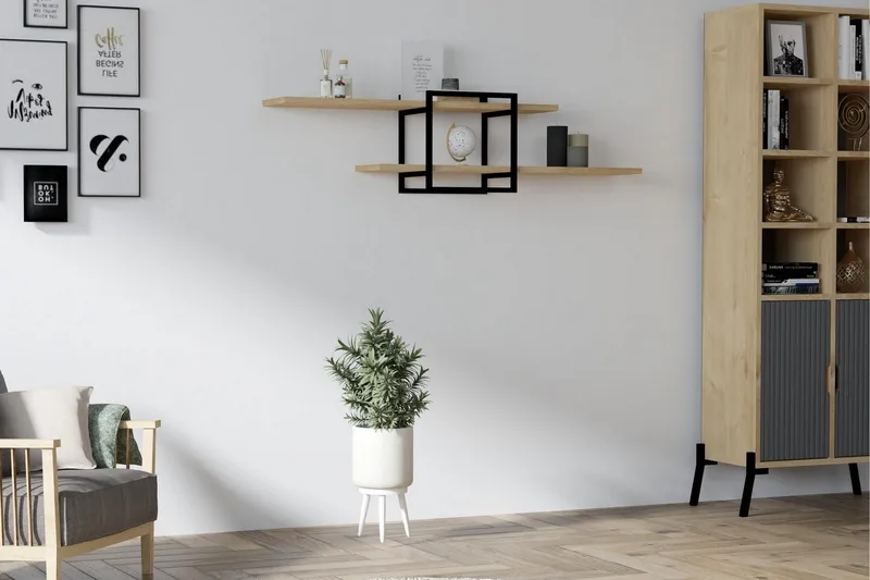 Andifli Vegghylle 120x30 cm - Blå - Oppbevaring - Hylle - Vegghylle