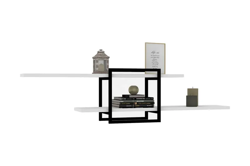 Andifli Vegghylle 120x30 cm - Hvit - Oppbevaring - Hylle - Vegghylle