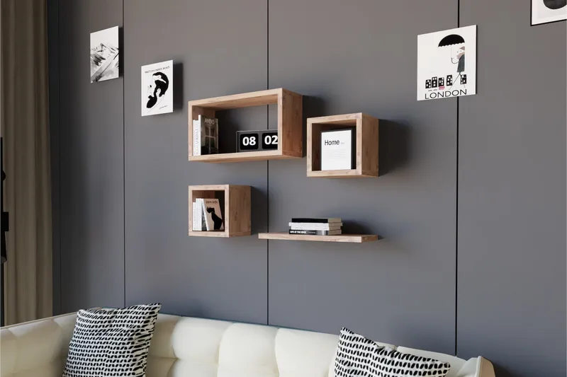 Andifli Vegghylle 40x44 cm - Grønn - Oppbevaring - Hylle - Vegghylle