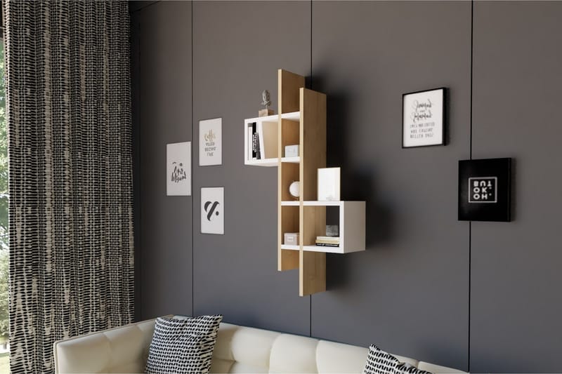 Andifli Vegghylle 53,8x108 cm - Blå - Oppbevaring - Hylle - Vegghylle