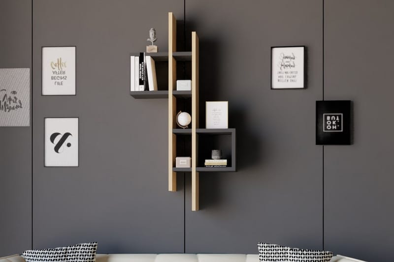 Andifli Vegghylle 53,8x108 cm - Blå - Oppbevaring - Hylle - Vegghylle