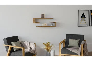 Andifli Vegghylle 60x15 cm - Brun - Oppbevaring - Hylle - Vegghylle