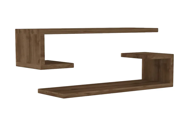 Andifli Vegghylle 60x15 cm, Brun